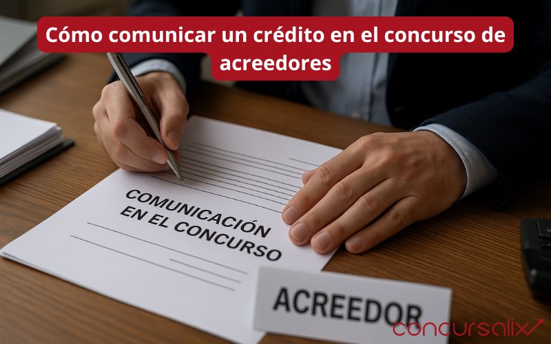 Comunicar un crédito en el concurso de acreedores