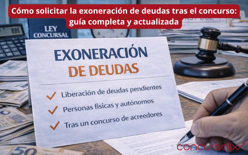 Cómo solicitar la exoneración de deudas tras el concurso: