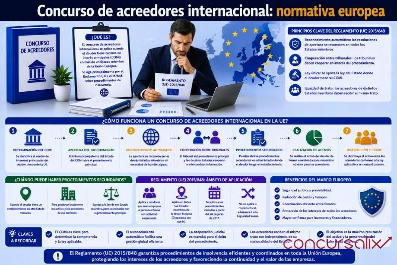 Concurso de acreedores internacional: normativa europea