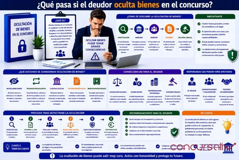 ocultar bienes concurso acreedores