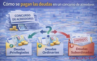 Cómo se pagan las deudas en un concurso de acreedores
