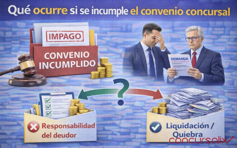 Qué ocurre si se incumple el convenio concursal