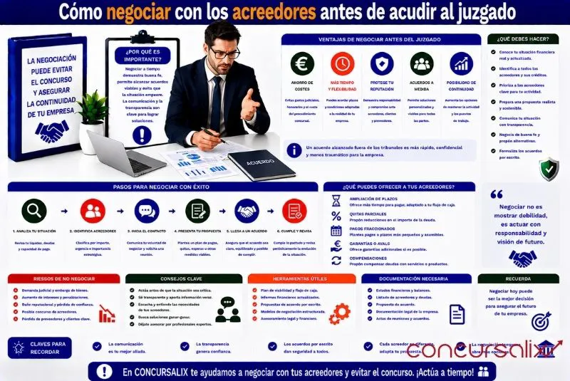 negociación empresarial con acreedores