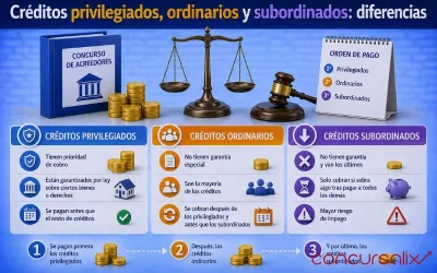 Créditos privilegiados, ordinarios y subordinados: diferencias