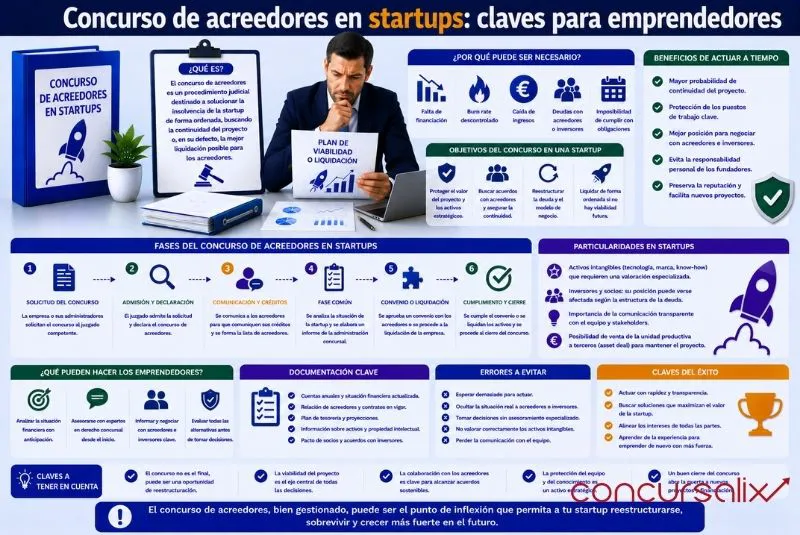 concurso acreedores startups