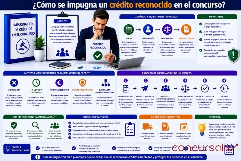 impugnar crédito concurso