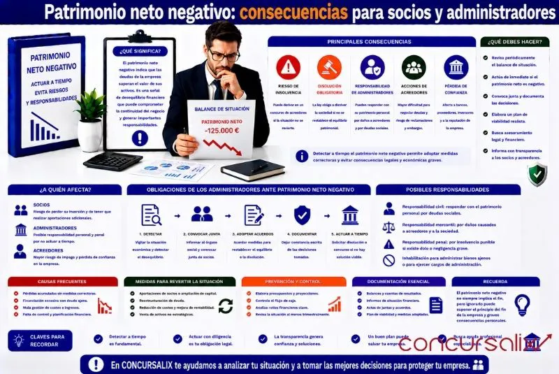 patrimonio neto negativo en una empresa