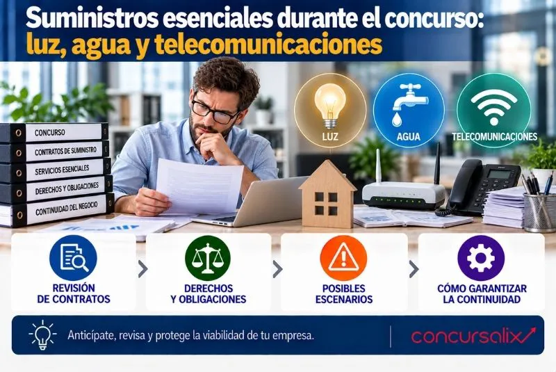 suministros esenciales en concurso