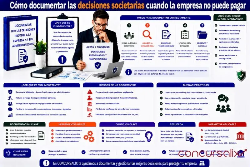 acta de junta por insolvencia