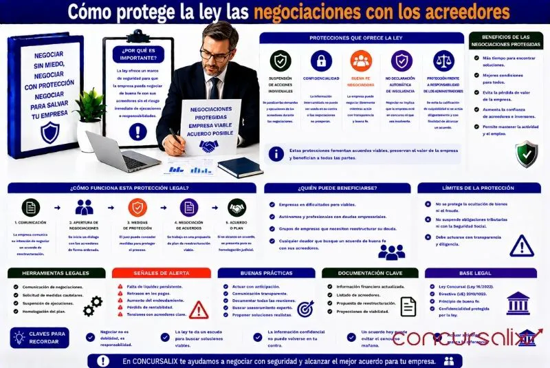 protección de negociaciones con acreedores
