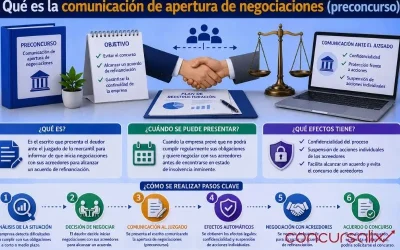Qué es la comunicación de apertura de negociaciones (preconcurso)
