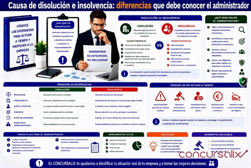 causa de disolución e insolvencia