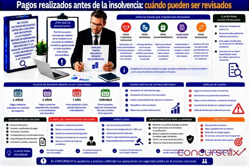 pagos previos a la insolvencia