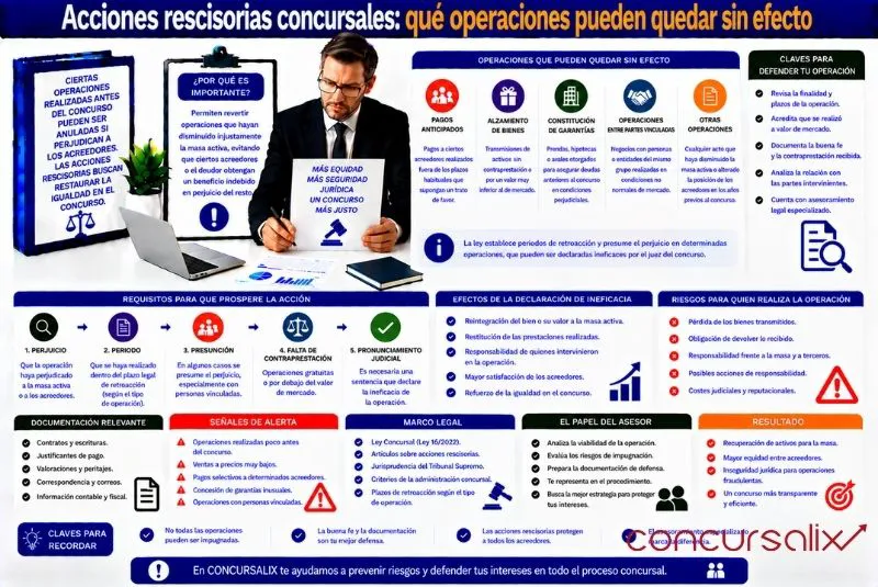 acciones rescisorias concursales