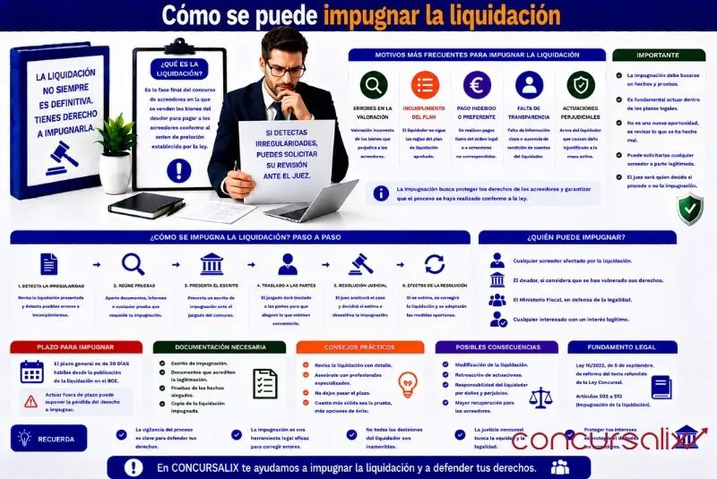 impugnar liquidación concursal