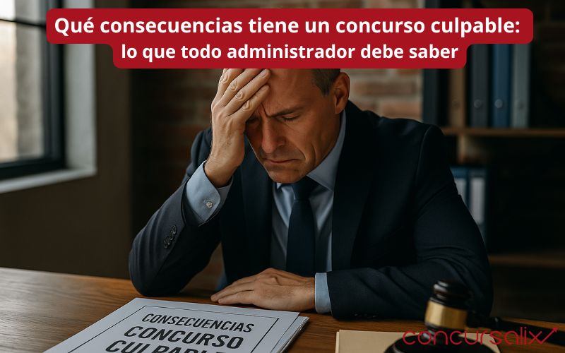Qué consecuencias tiene un concurso culpable