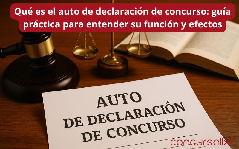 Qué es el auto de declaración de concurso: guía práctica