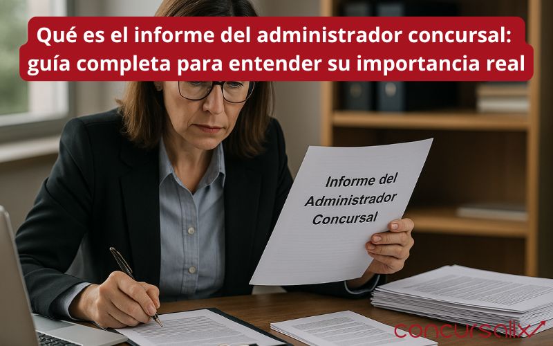 Qué es el informe del administrador concursal