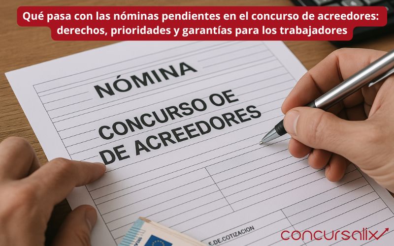 Qué pasa con las nóminas pendientes en el concurso de acreedores