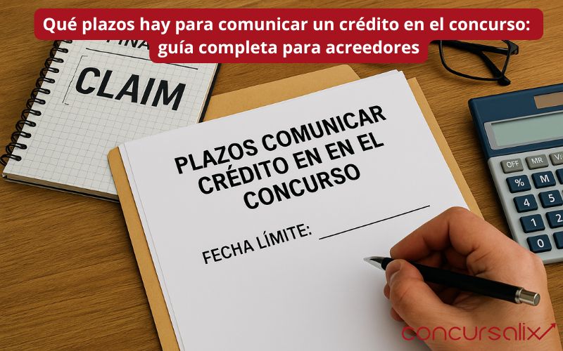Qué plazos hay para comunicar un crédito en el concurso: guía completa para acreedores Qué plazos hay para comunicar un crédito en el concurso