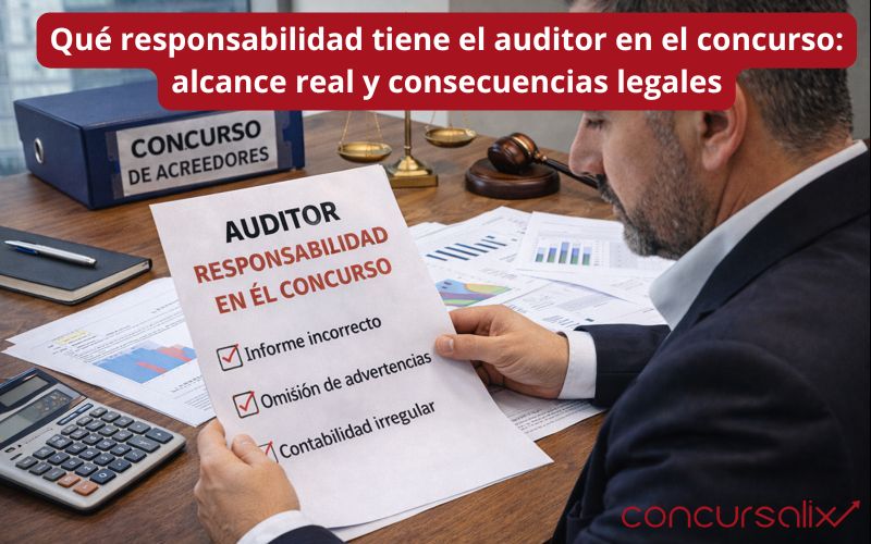 Qué responsabilidad tiene el auditor en el concurso