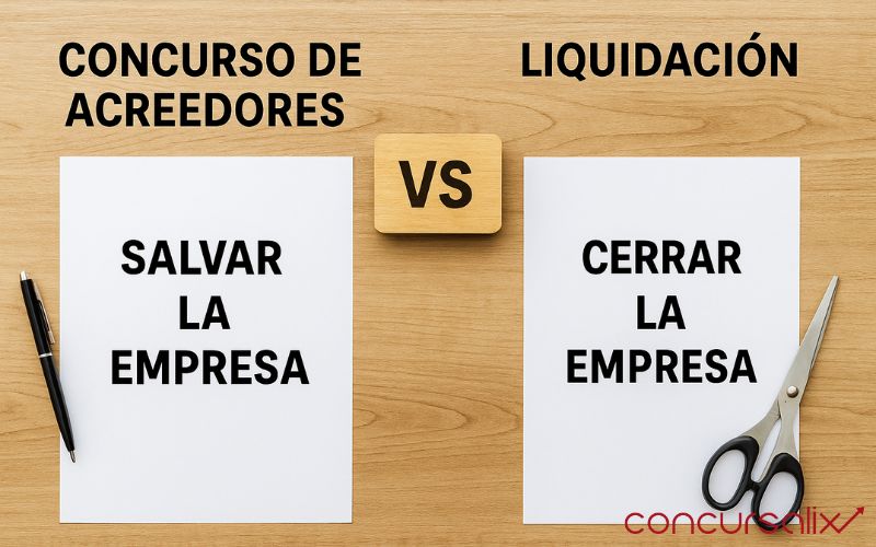 Diferencias entre concurso y liquidación